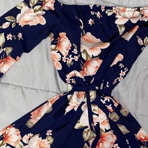 Off the Shoulder Flower Dress